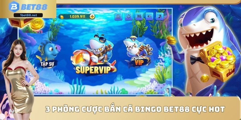 3 phòng cược bắn cá bingo Bet88 cực hot